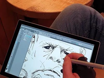 Illustration in progress illustration drawing