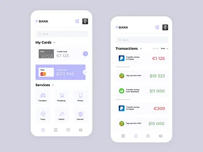EURO Bank app application bank branding design flat minimal mobile ui ux uxdesign uxui