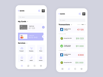 EURO Bank app application bank branding design flat minimal mobile ui ux uxdesign uxui