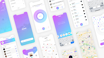 Down - Never miss a moment app down interface ios iphone lottie ui