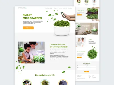 SmartMicrogarden Landing Page branding design green landing landingpage minimal ui uidesign uiux ux web webdesign website