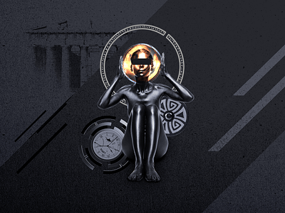 THE MIND ENERGY art artwork collage collageart design energy illustration minimal modern sacred symbol trend woman