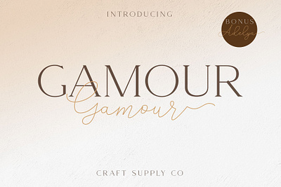 Gamour - Elegant Serif Font + Bonus branding classic font design display font download font download fonts elegant font font font design fonts graphic design lettering logo font logo fonts retro font serif font typeface typefaces typography vintage font