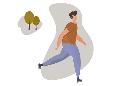 Roller skating boy body illustration roller roller skate skating sport vector illustration webdesign