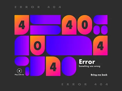 008 - Page 404 abstract after effects animation concept daily ui challenge design error gradient inspiration interaction page 404 randomize shape ui ux web