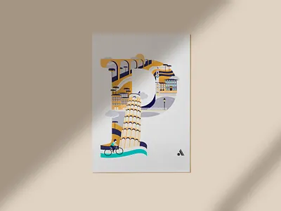Guess the city! PT2 artwork city design illustration illustrator inspiration italy pisa recolor redesign