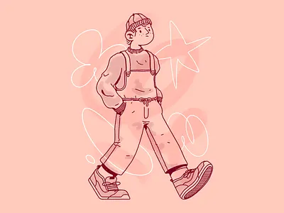 🚶‍♂️ abstract character dots editorial illustration halftone illustration outline pattern procreate streetwear texture