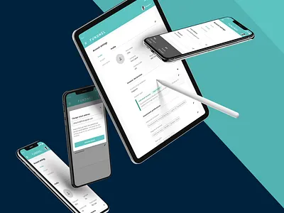Account Settings in responsive design account settings app app design branding design finance homepage ipad mobile app profile responsive design ui web design