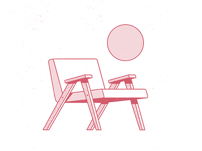 Wanna sit? abstract chair character dots editorial illustration halftone illustration minimalist outline pattern procreate streetwear texture