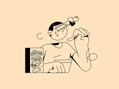 Sainple - 3 abstract character dots editorial illustration fun health illustration outline pattern procreate streetwear sun texture vitamin