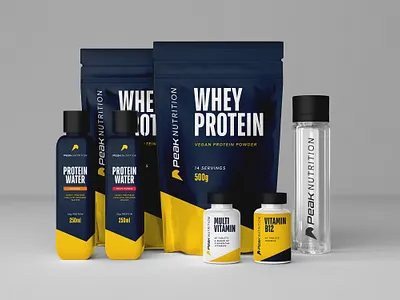 Peak Nutrition Packaging Design athlete athletics fitness fitness app fitness club fitness logo gym gym brand gym logo logo logo design nutrition nutritionist peak protein protein powder supplements vitamins workout