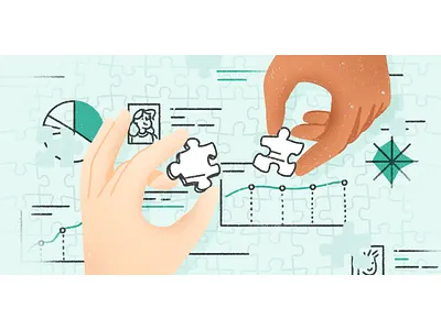 Lattice - Article illustration 9 abstract character data editorial illustration graphics illustration outline pattern procreate puzzle streetwear texture