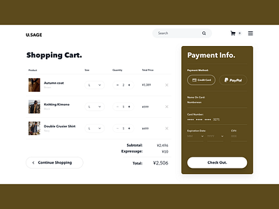 Shopping Product Page UI 2020 trend cart clothing store design ecommerce header illustration layout minimal online shopping shopify slider ui web website design 图标