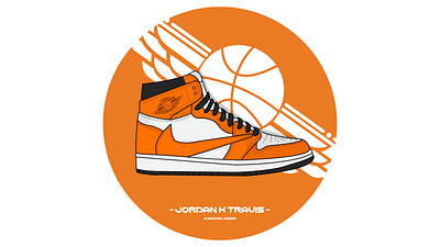 AirJordan x TravisScott air jordan airjordan1 design flat illustration illustrator jordan logo original logo travis scott