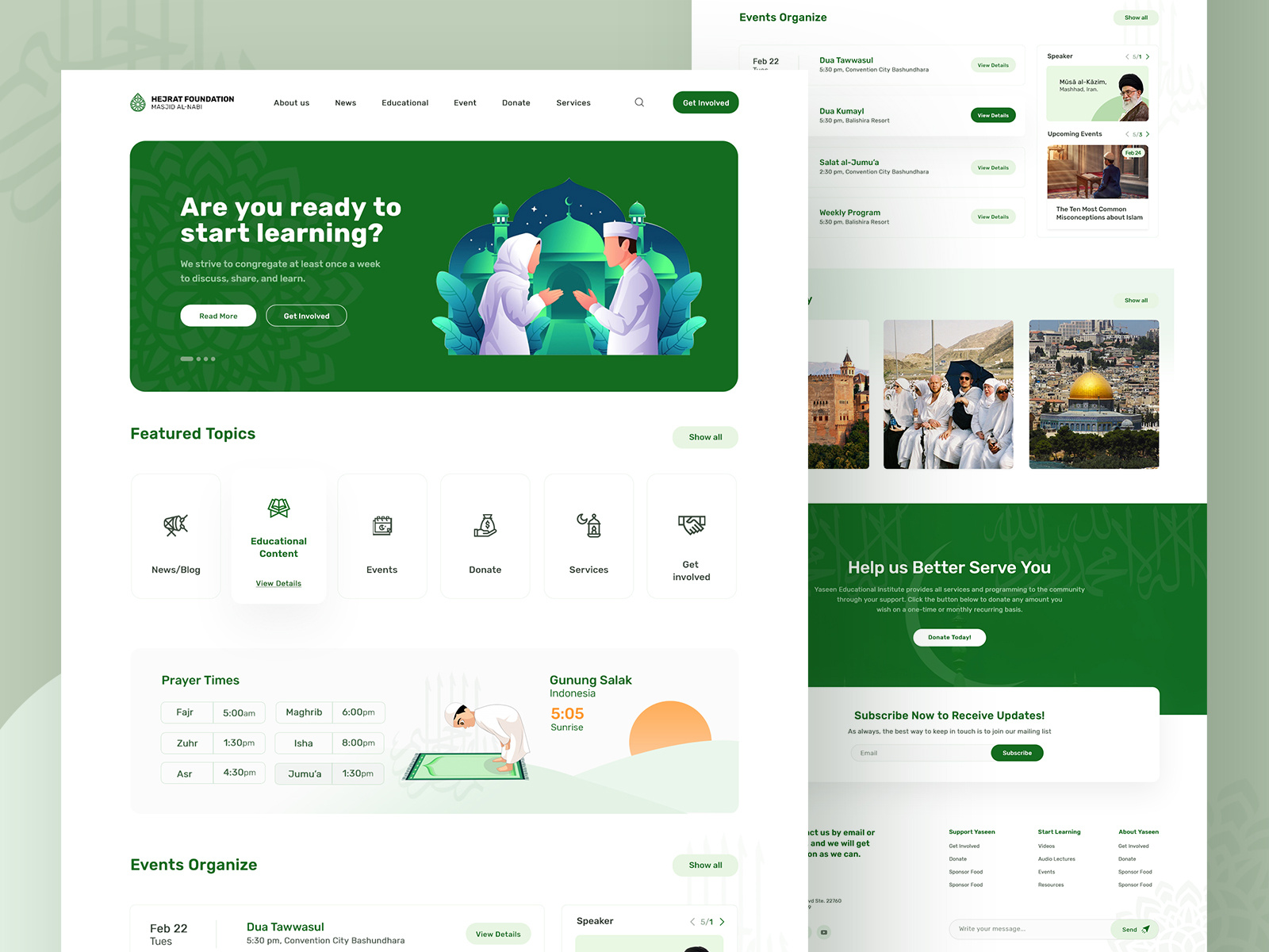 Example of Islamic Website Design (7 Page)