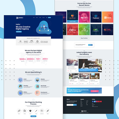 Digital Agency Landing Page agency agency landing page agency website branding design graphic landing page landingpage logo animation logo design typography ui ux