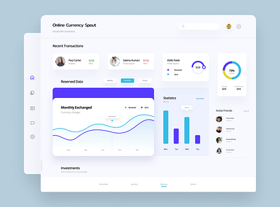 Currency Dashboard app concept crypto dashboard idea illustration mansoor ui ux web