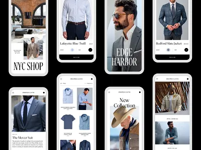 Proper Cloth Mobile branding clothing ecommerce fashion lookbook mobile mobile design mobile ui new york product shop social ui ui design web web design