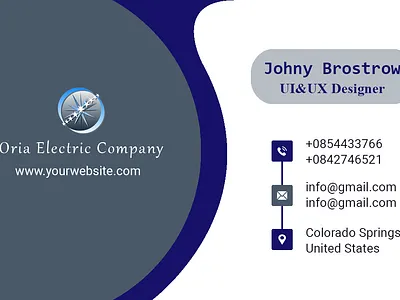 Oria company business card back adobe photoshop graphic design