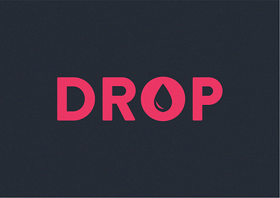 'DROP' Typography Logo branding design illustration illustrator logo minimal typography