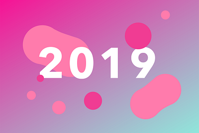 Playlist cover for 2019 2019 app appdesign art birthday bubbles color cover design font illustraion illustrator music napster pink playlist splash typogaphy ui vector