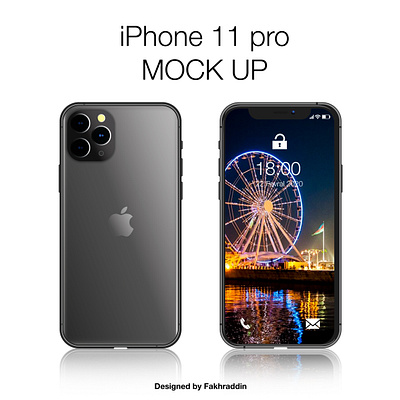 Phone mock up (iPhone 11 pro) branding design illustration illustrator logo ui vector