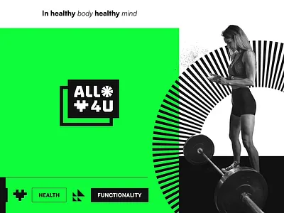 All 4U // Branding Identity animation blacklead blackleadstudio brand brand identity branding design identity graphic design healthy identity illustration logo logotype motion graphics print product sport trend logo typography visualidentity