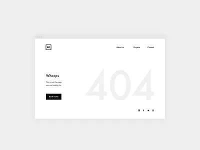 Daily UI 008 — 404 Page 404 404 error 404 page clean dailyui design design system error interface typography ui ux web
