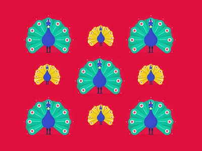 Peacock Pattern bird colorful illustration pattern peacock pink