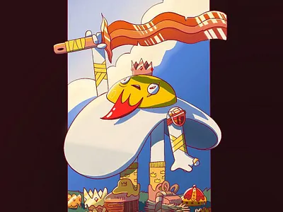 Egg Warrior character character design concept art design egg food illustration warrior