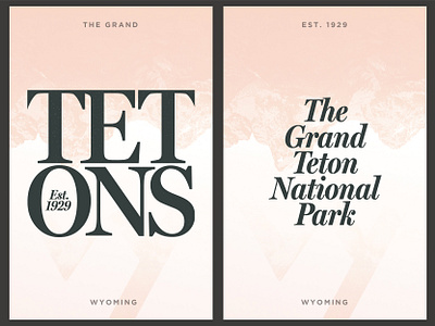 Grand Teton National Park Poster 100 day project collage daily design layout national park poster tetons typography wyoming