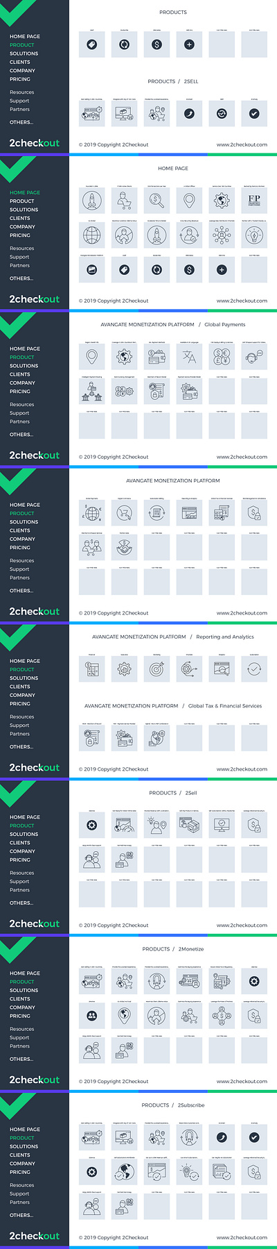 2Checkout Website Icons Set icon icon design icon set