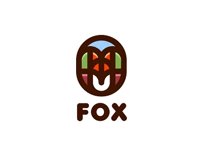 Fox Logo animal animals brand branding forest fox head illustration label lastspark line logo logotype mark nature outline sky tree