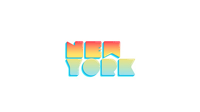 New York lettering branding design graphic illustration logo new york typography vector