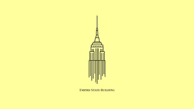 Empire State Building illustration design graphic illustration landmark vector