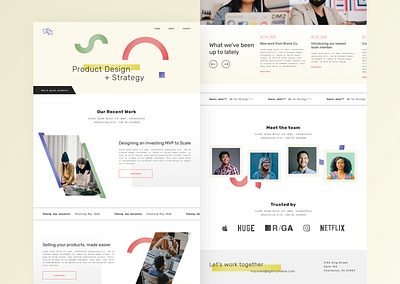 Digital Product Agency Landing Page app design ecommerce landing page product design ui ux web web design website