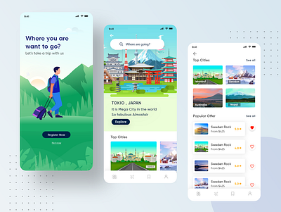 Traveling app app app design app ui kit illustration ios ios app design minimal travel travel app travel booking ui ui design ui kit ux design