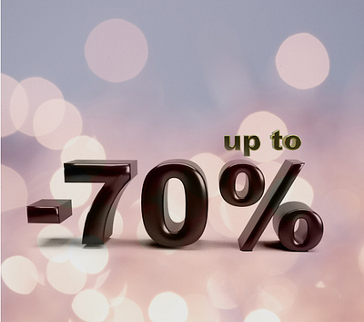 3D discount concept 3d adobedimension design dimension discount glam glamour sale typography