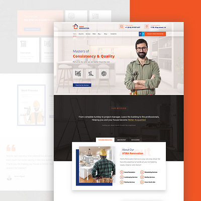 Home Renovation WordPress Theme agency design theme ui ux web designer website wordpress wordpress design wordpress theme