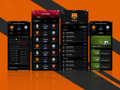 Live Score app app design livescore mobile ui