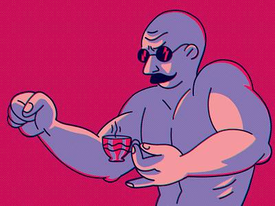 It's Charlie Fuckin' Bronson! british bronson charles charlie illustration movie photoshop tea tom hardy