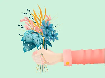 Thoughtful art design drawing dribbble floral illustration illustrator procreate