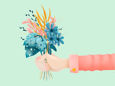 Thoughtful art design drawing dribbble floral illustration illustrator procreate