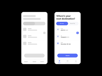 Where's your next destinantion? app branding clean design flat ios mobile ui ux vector