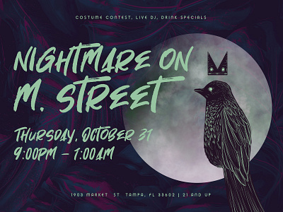 Mbird Halloween Social Ads and Menu creepy event design event graphics halloween illustration instagram graphics social ads social media social posts visual design