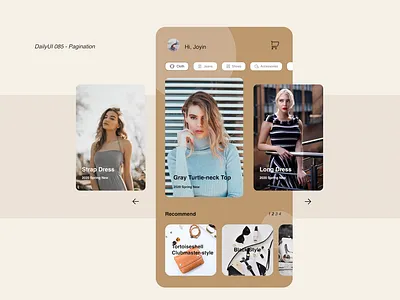 DailyUI085 - Pagination clothes daily 100 challenge dailyui dailyui085 dailyui85 dailyuichallenge fashion fashion app mobile app mobile design pagination shopping