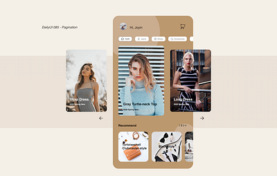 DailyUI085 - Pagination clothes daily 100 challenge dailyui dailyui085 dailyui85 dailyuichallenge fashion fashion app mobile app mobile design pagination shopping