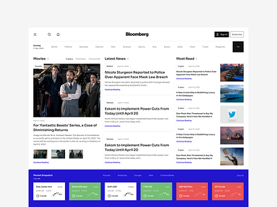 Bloomberg Redesign UI article article design article website blog blog design blog website bloomberg design inspiration media media design media news media ui news news website ui ui design ux ux design web