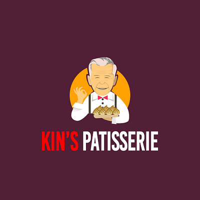 KIN'S PATISSERIE bakery bakery logo branding design illustration kue logo logo design logo designer logo kue logodesign logos logotype vector