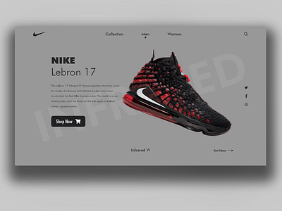 Nike Infrared design infrared landing page nike nike air userinterface